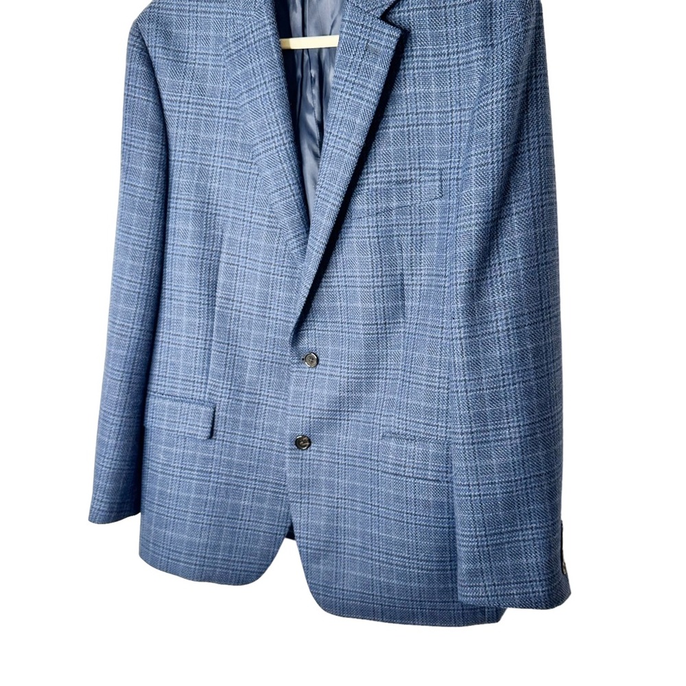 Lauren Ralph Lauren Blue Tweed Wool Blazer Sportscoat Size 44R - Picture 3 of 8